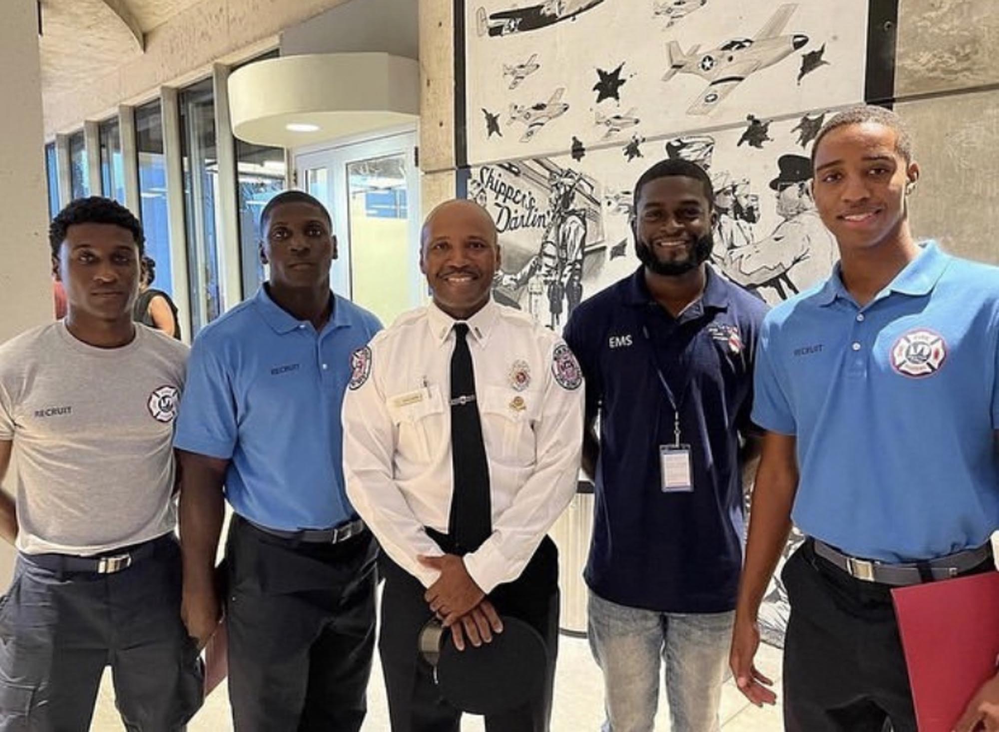Recent Miami-Dade fire school graduates from the OYC Post High program