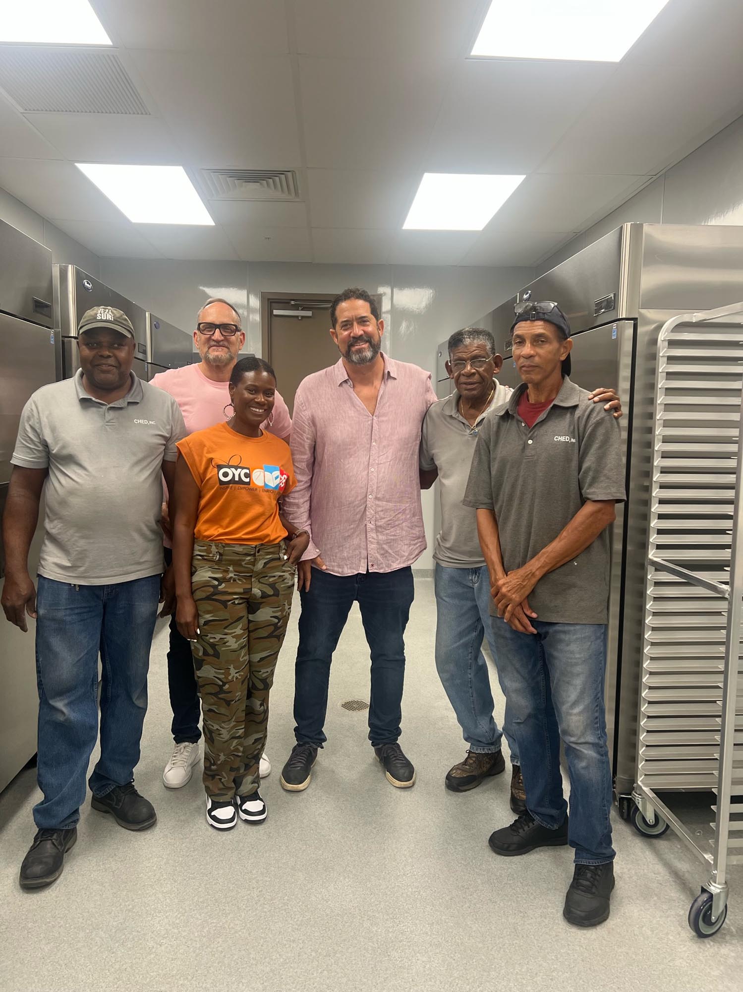 Mark Cesar of C&T Design & Equipment Company donated new kitchen equipment to the OYC facility